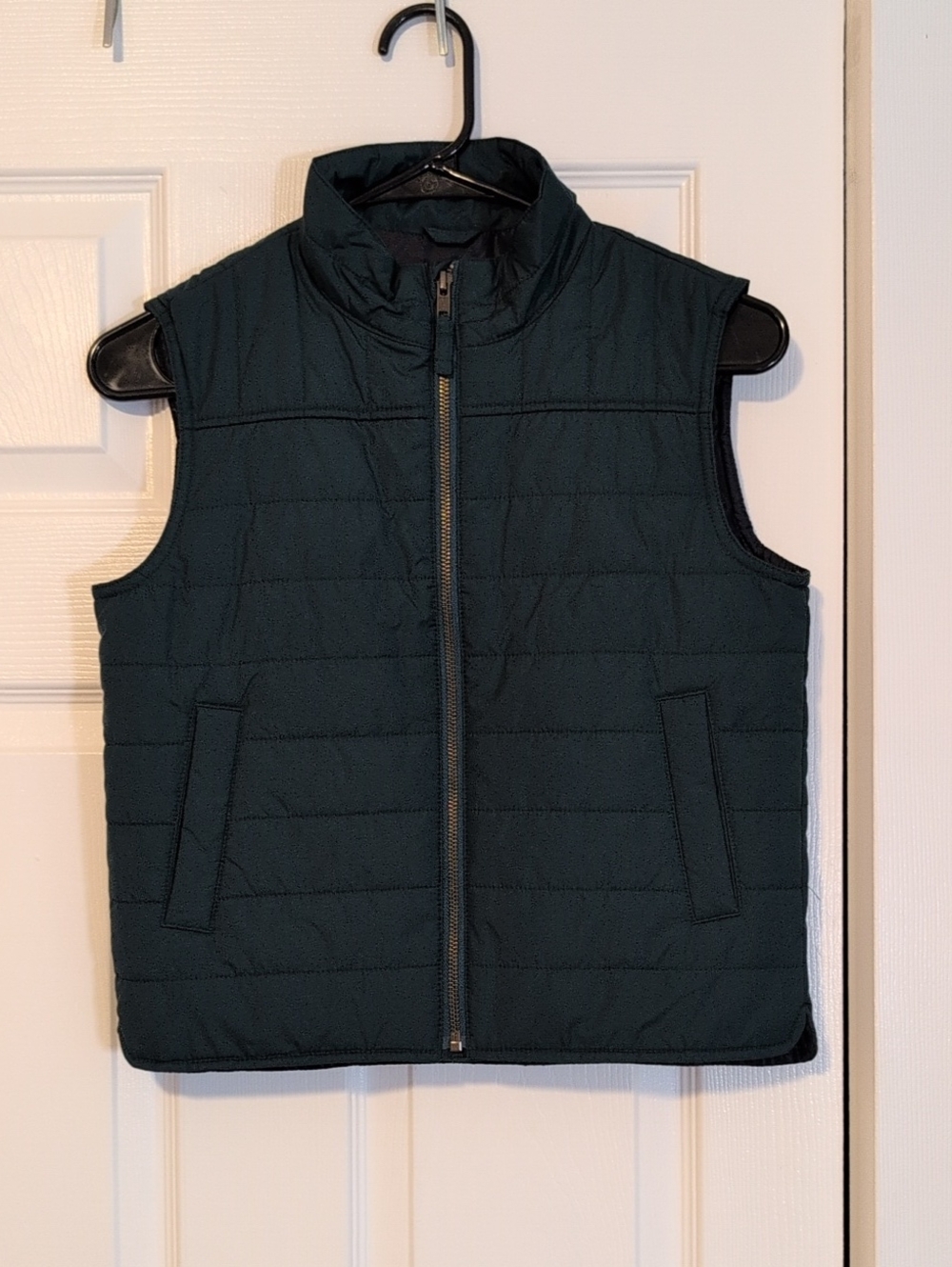 Crewcuts Dark Green Quilted Zip-Front Vest